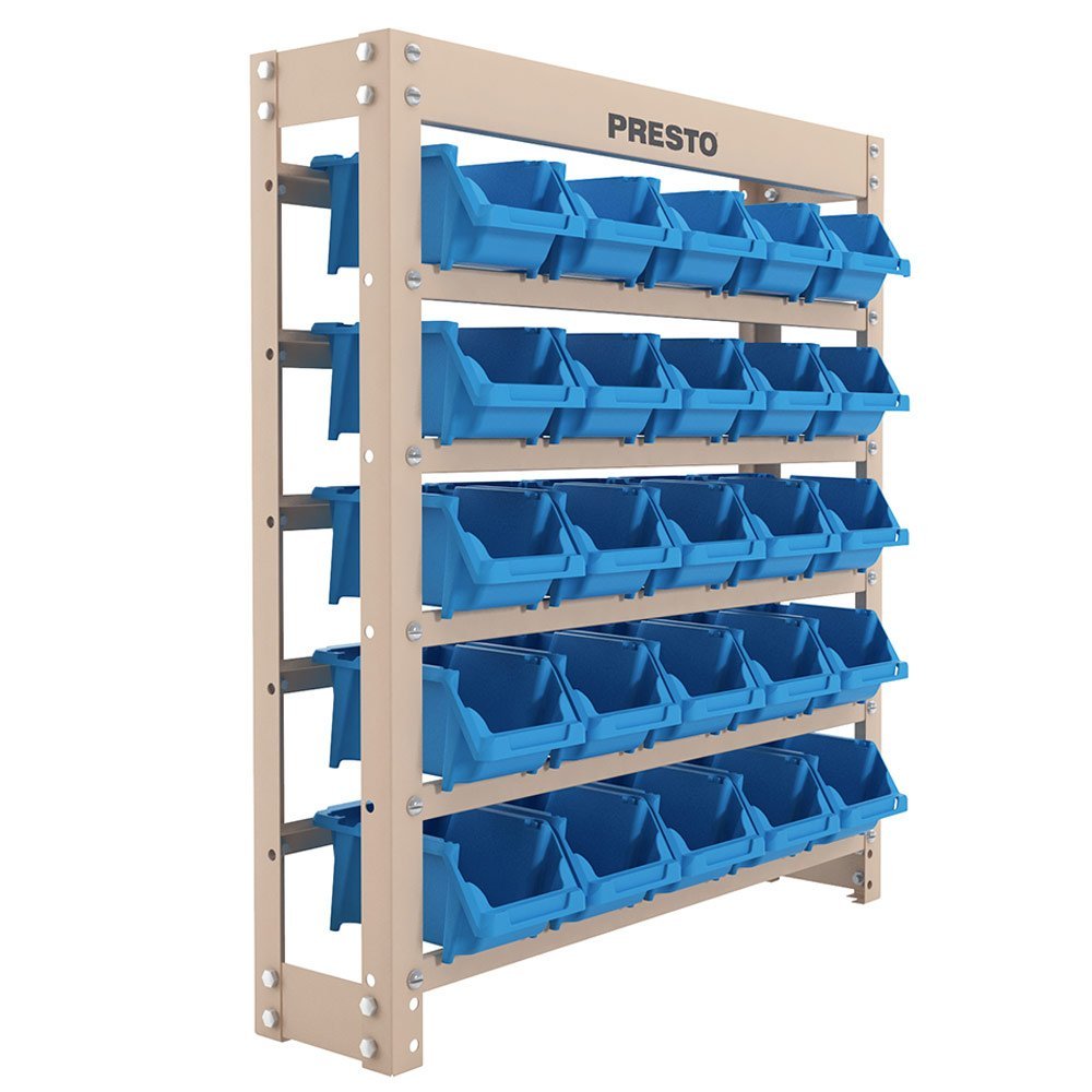 Kit Estante Gaveteiro com 25 Gavetas Práticas Nº 3 Azul PRESTO