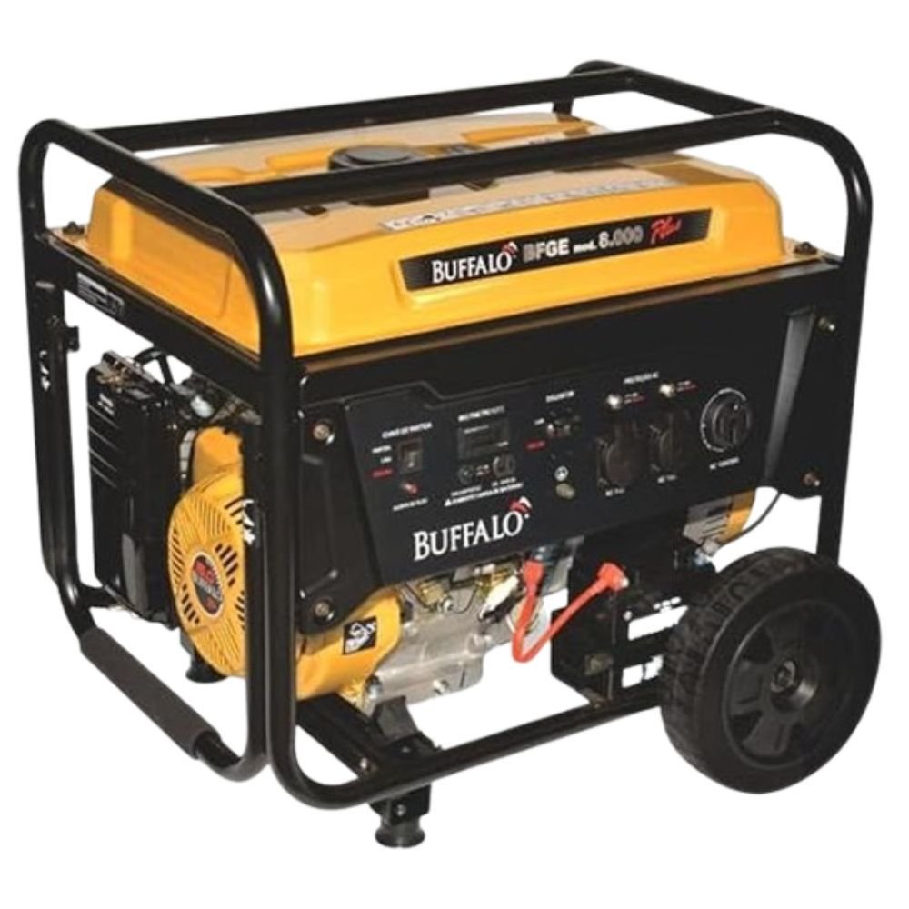 Motogerador a Gasolina BFGE 8000 Plus 8kW 15CV Monofásico com Partida Elétrica BUFFALO