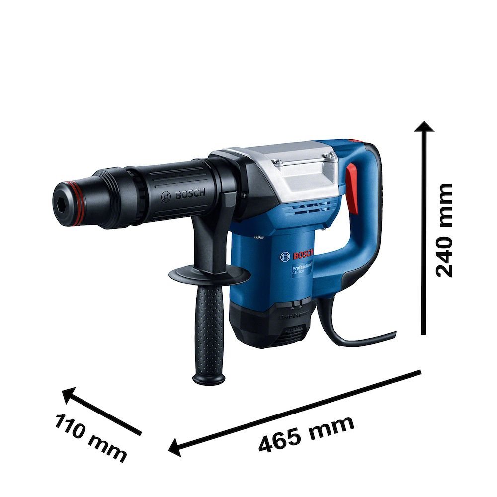 Martelo Rompedor GSH 500 SDS Max 1100W 7,5J 110V com Maleta BOSCH