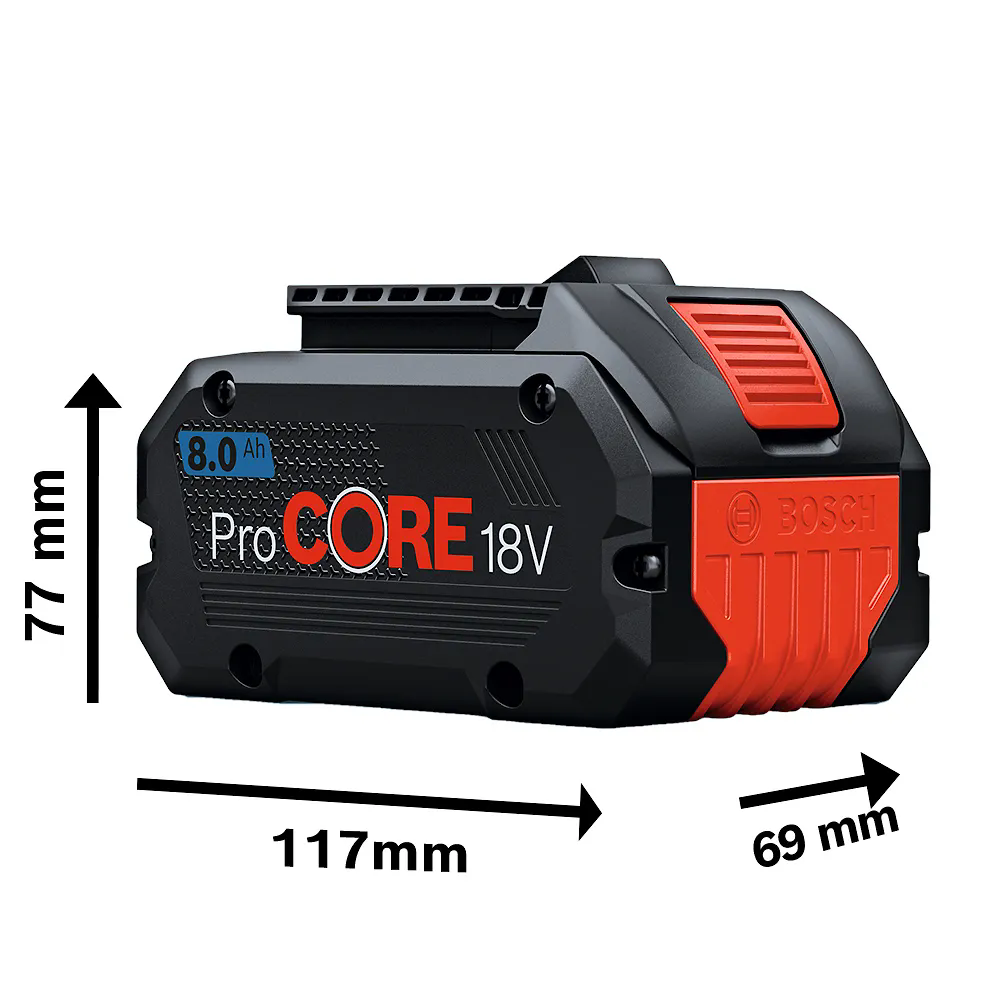 Kit 2 Baterias ProCORE 18V 8,0Ah com Carregador Rápido GAL 1880 CV BOSCH