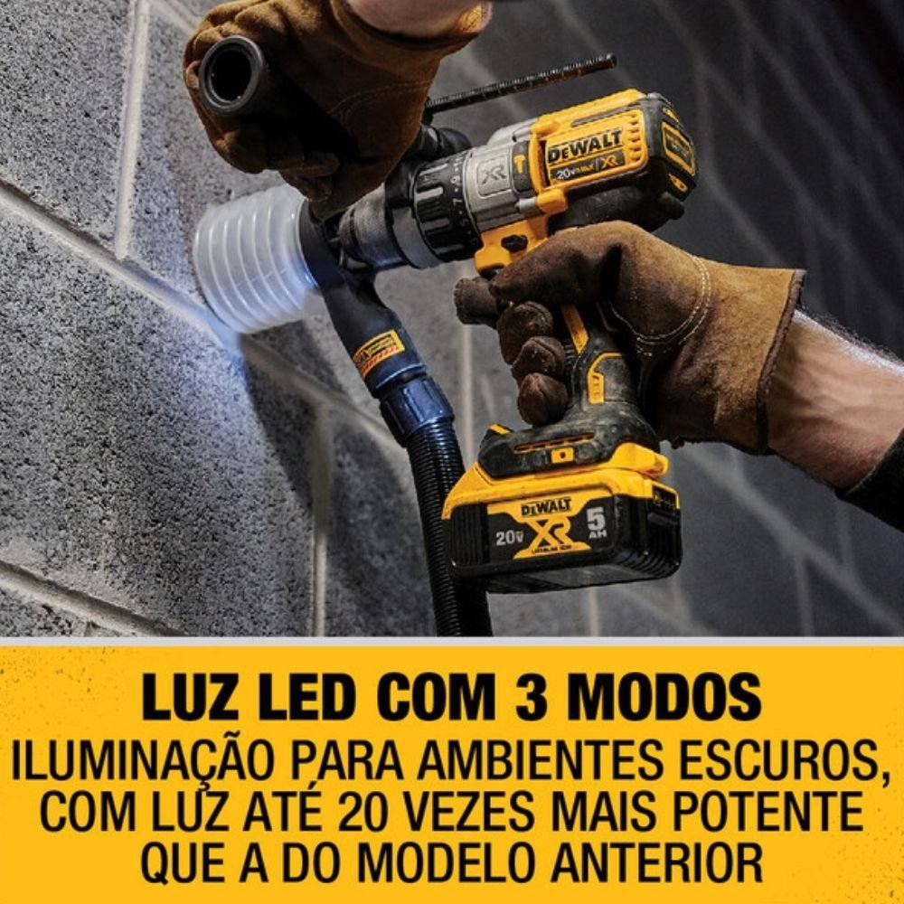 Parafusadeira Furadeira de Impacto DCD996B Brushless 20V sem Bateria DEWALT