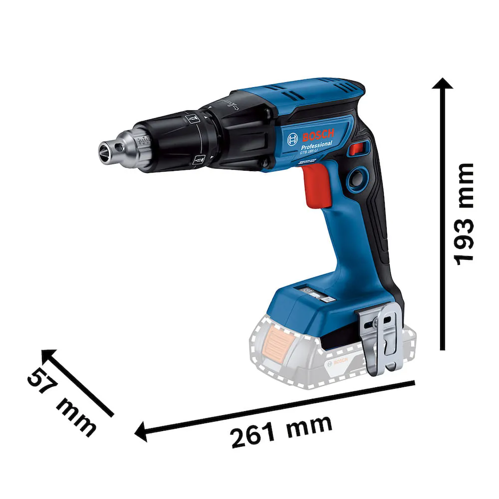 Parafusadeira Drywall GTB 185-LI Brushless 18V sem Bateria BOSCH