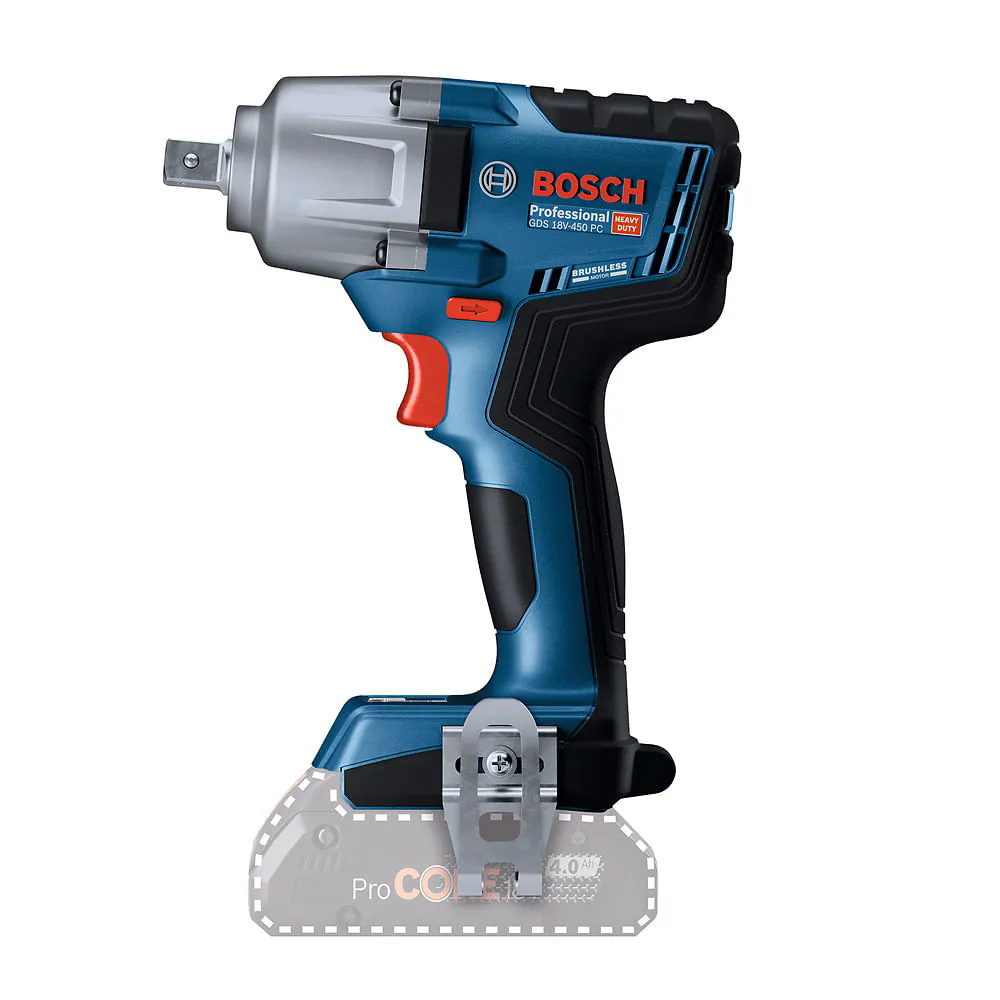 Chave de Impacto GDS 18V-450 PC 1/2 Pol. 18V Brushless 450Nm sem Bateria e Carregador BOSCH