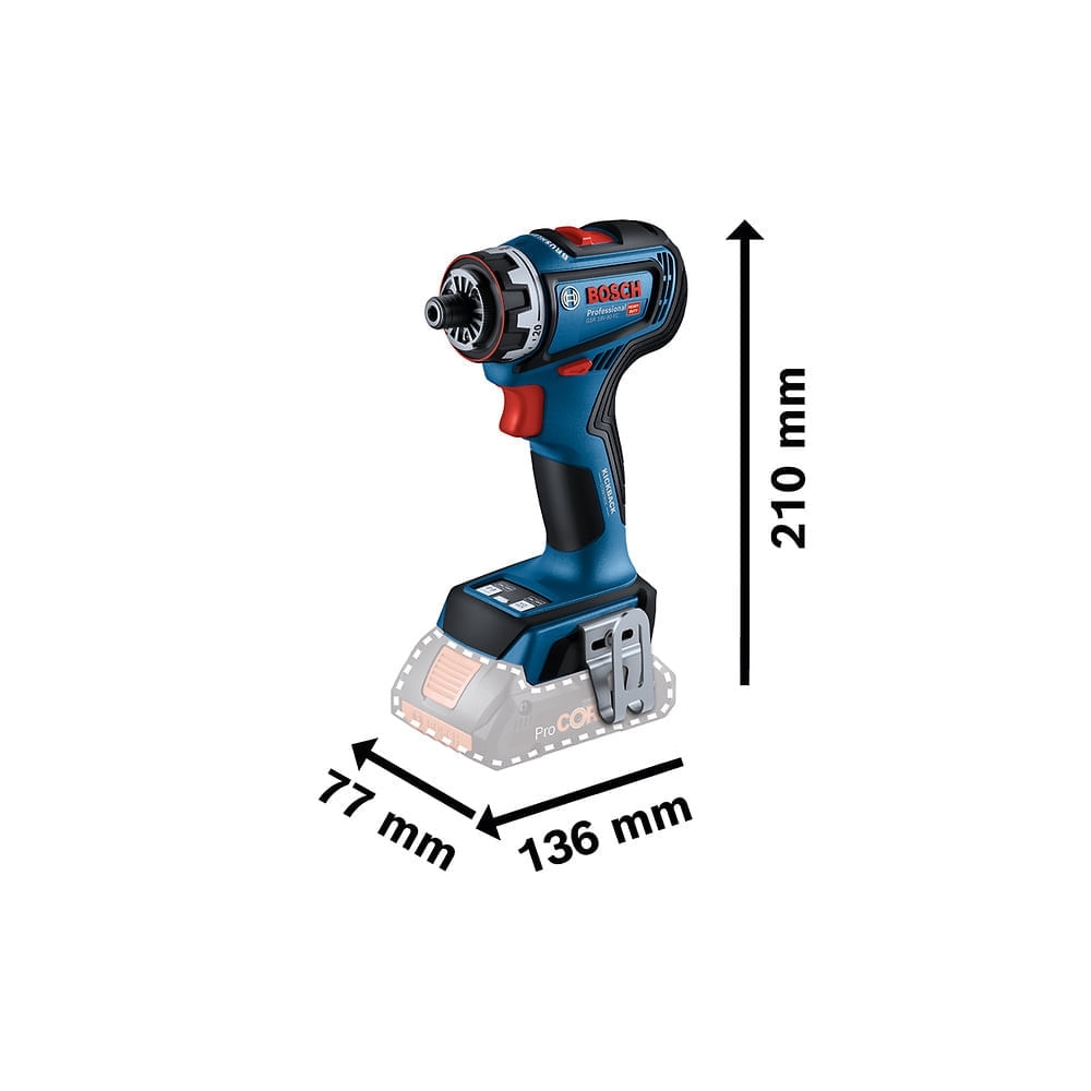 Parafusadeira Furadeira GSR 18V-90 FC 1/2 Pol. 18V Brushless sem Bateria com Maleta BOSCH