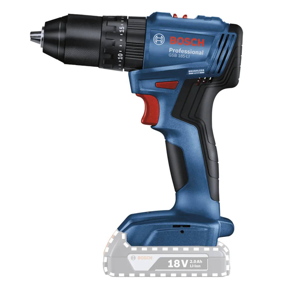Parafusadeira Furadeira GSB 185-LI 1/2 Pol. 18V Brushless sem Bateria e Carregador BOSCH