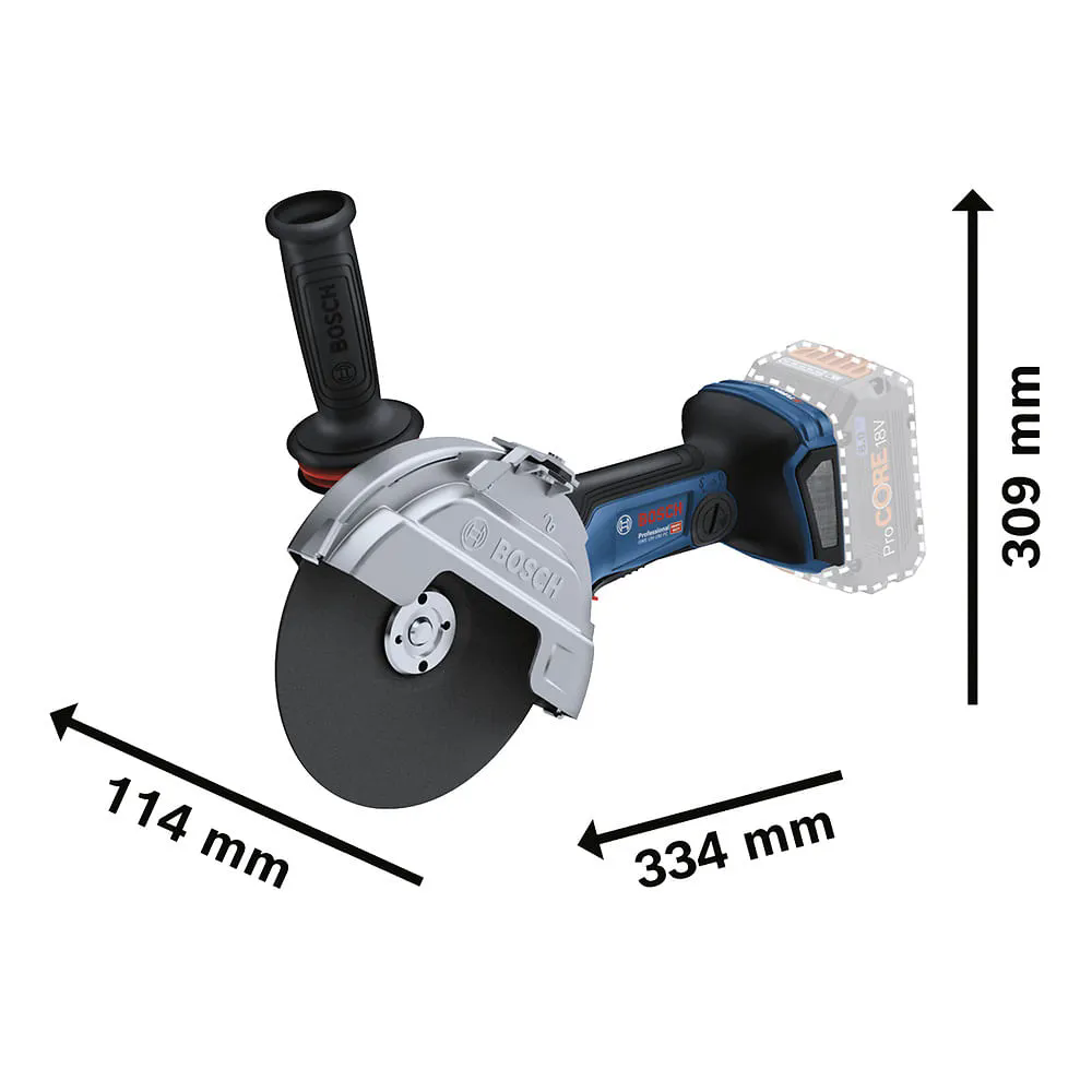 Esmerilhadeira Angular GWS 18V-180 PC 7 Pol. Brushless sem Bateria e Carregador BOSCH