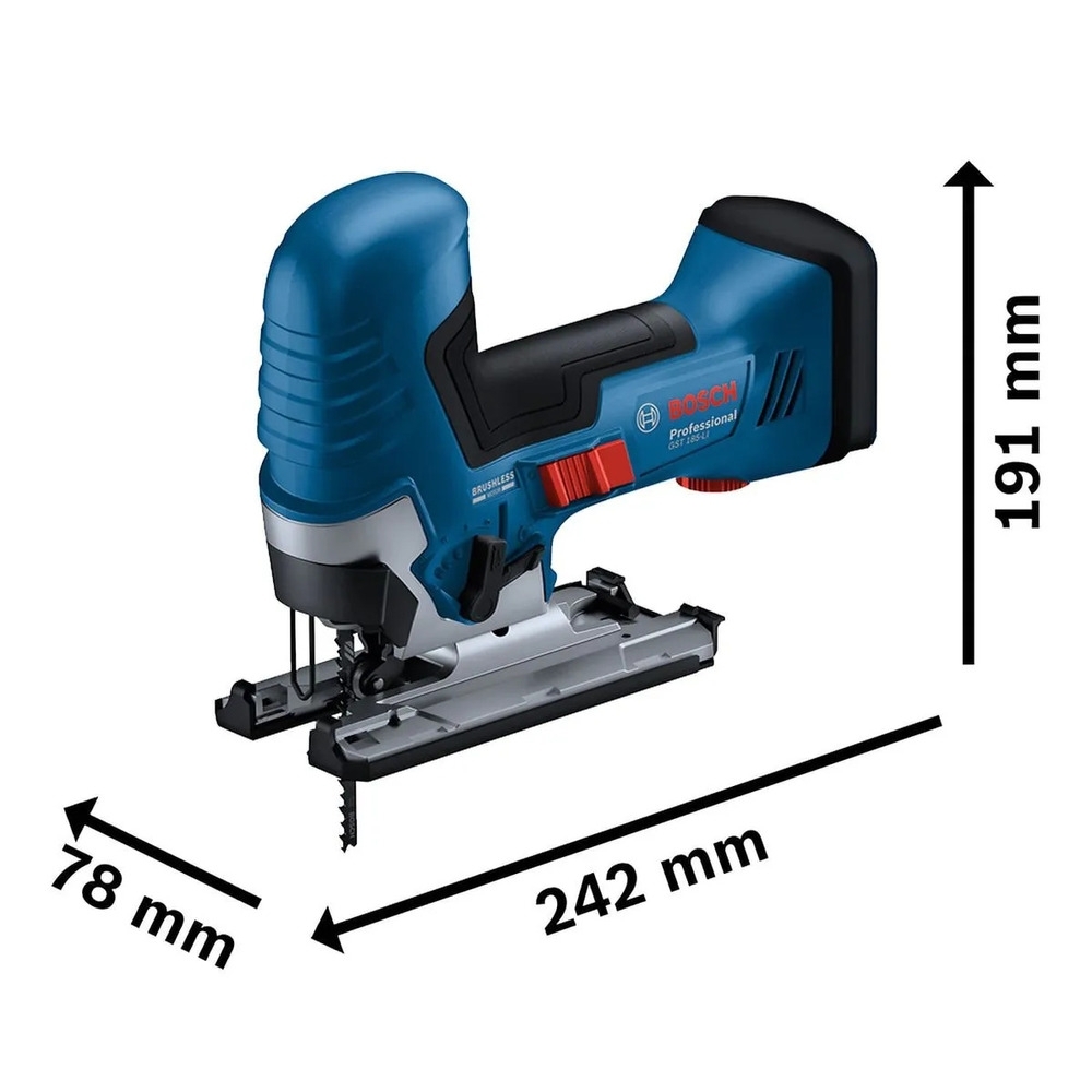 Serra Tico-Tico GST 185-LI Brushless 18V Empunhadura Tubular sem Bateria BOSCH