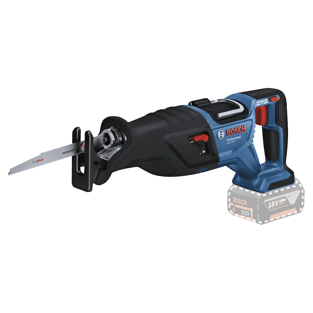 Serra Sabre GSA 185-LI Brushless 18V sem Bateria com 2 Lâminas BOSCH