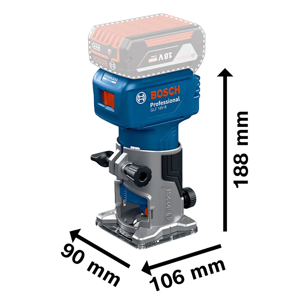 Tupia GLF 18V-8 Brushless 18V com 2 Pinças sem Bateria BOSCH