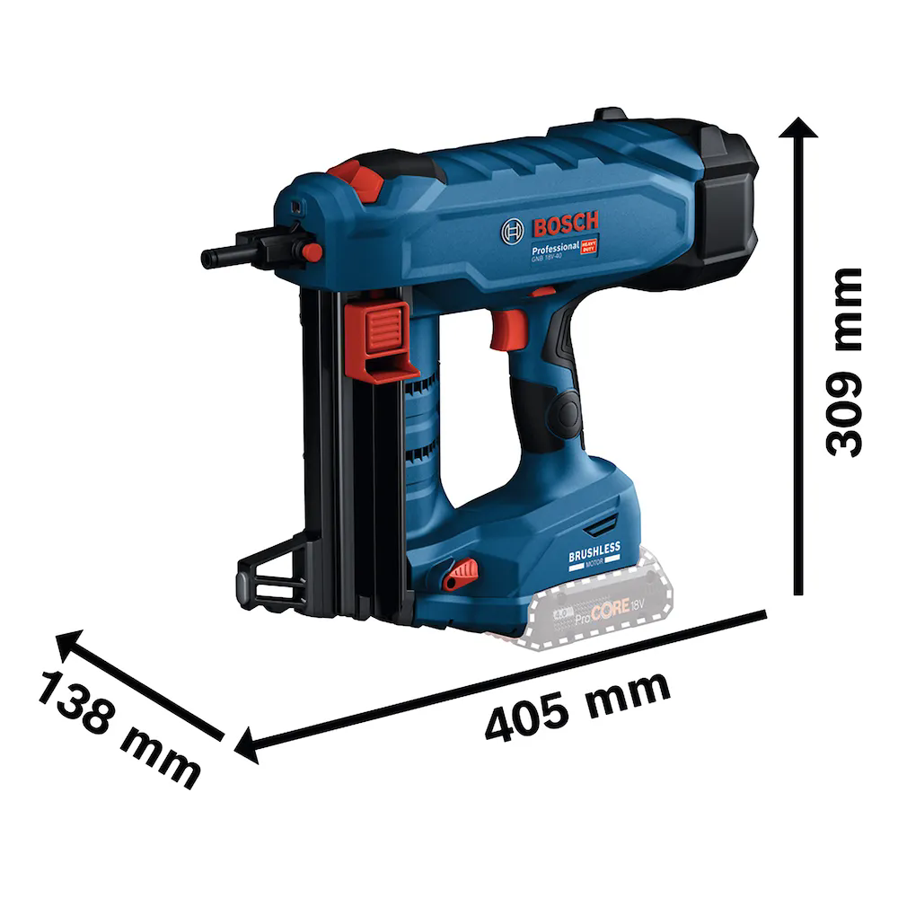 Pinador de Concreto GNB 18V-40 18V Brushless sem Bateria com Maleta BOSCH