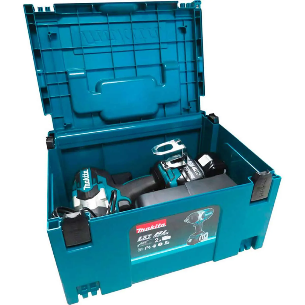 Chave de Impacto DTW1001RTJ 3/4 Pol. 18V Brushless 1700Nm com 2 Baterias, Carregador Rápido e Maleta MAKITA