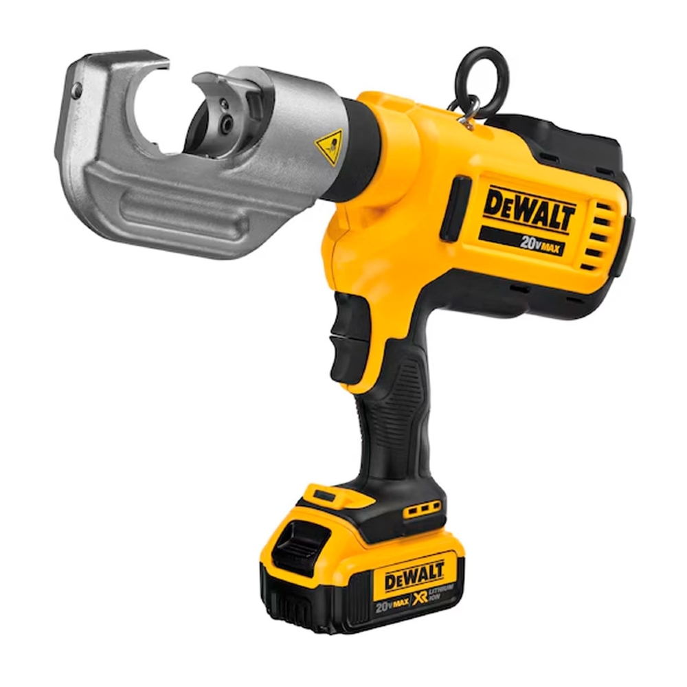 Crimpador de Cabos DCE300 12 Toneladas 20V MAX com 2 Baterias 4Ah, Carregador e Maleta DEWALT