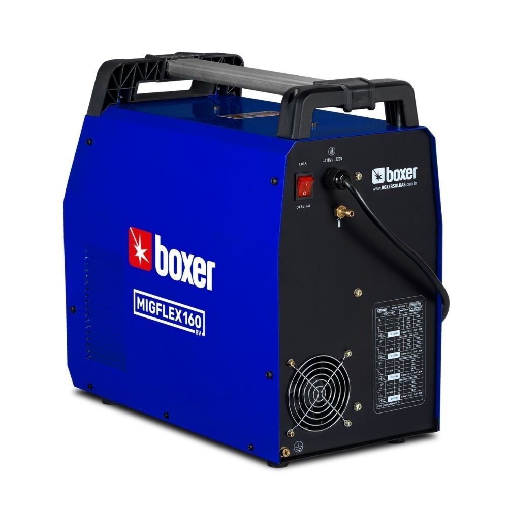 Máquina de Solda Inversora Multiprocesso MigFlex 160A MIG/MMA/TIG 127/220V Bivolt BOXER