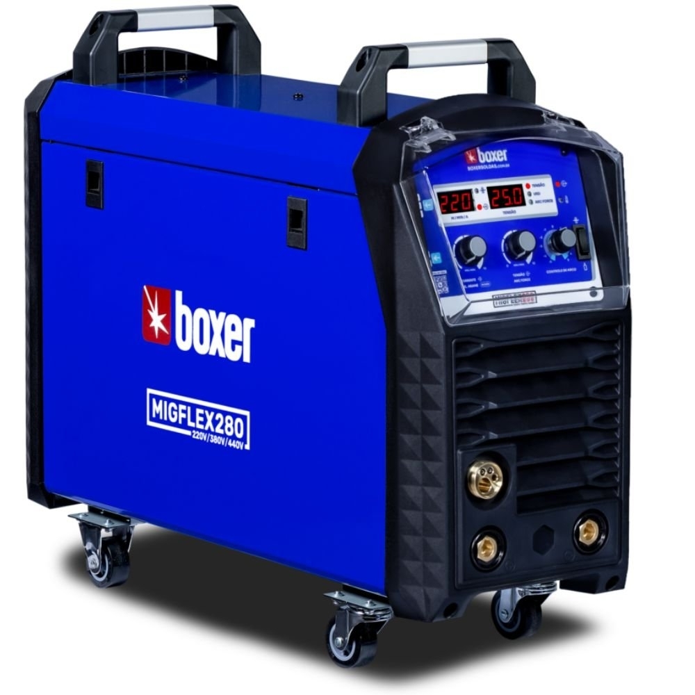 Máquina de Solda Inversora Multiprocesso MIGFLEX 280 MIG/MMA/TIG 280A 220/380/440V Trifásica BOXER