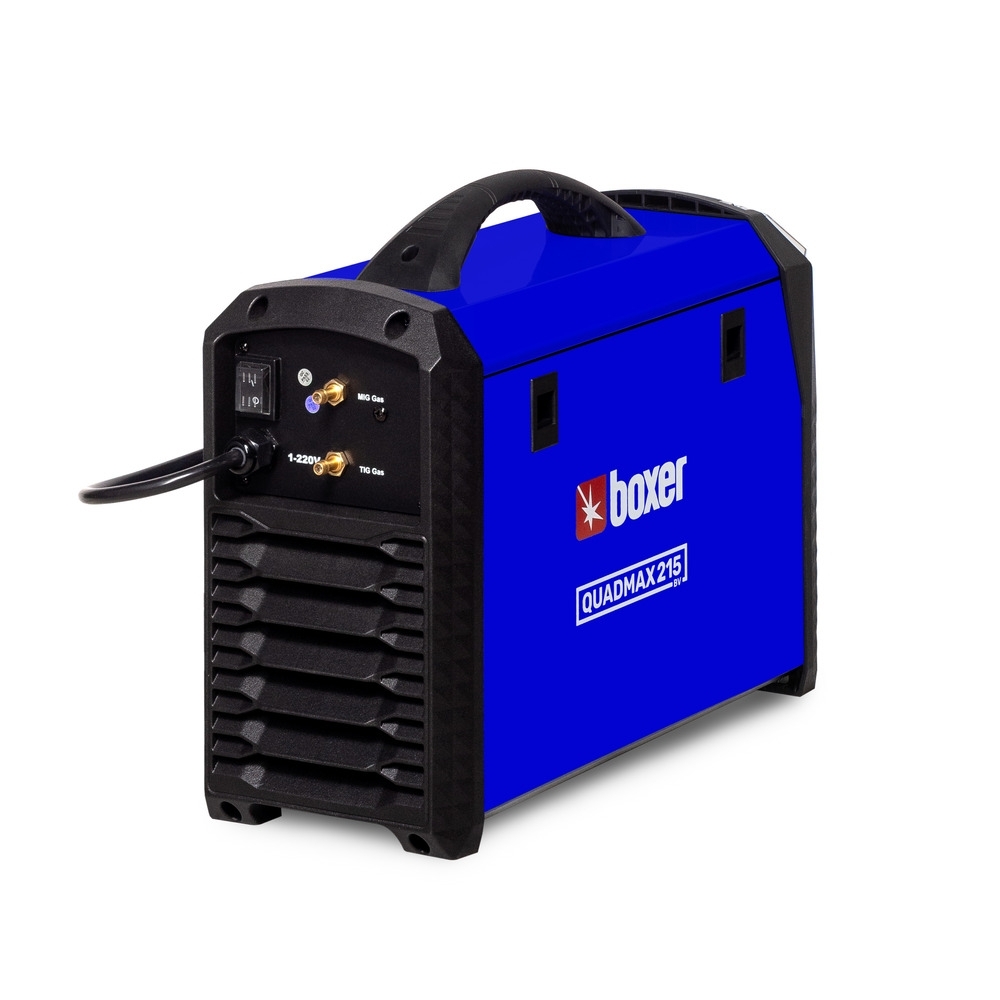Máquina de Solda Inversora Multiprocesso QUADMAX 215 MIG/TIG/MMA 200A Bivolt Automático BOXER