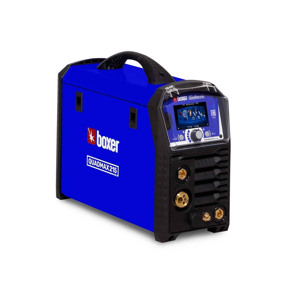 Máquina de Solda Inversora Multiprocesso QUADMAX 215 MIG/TIG/MMA 200A Bivolt Automático BOXER