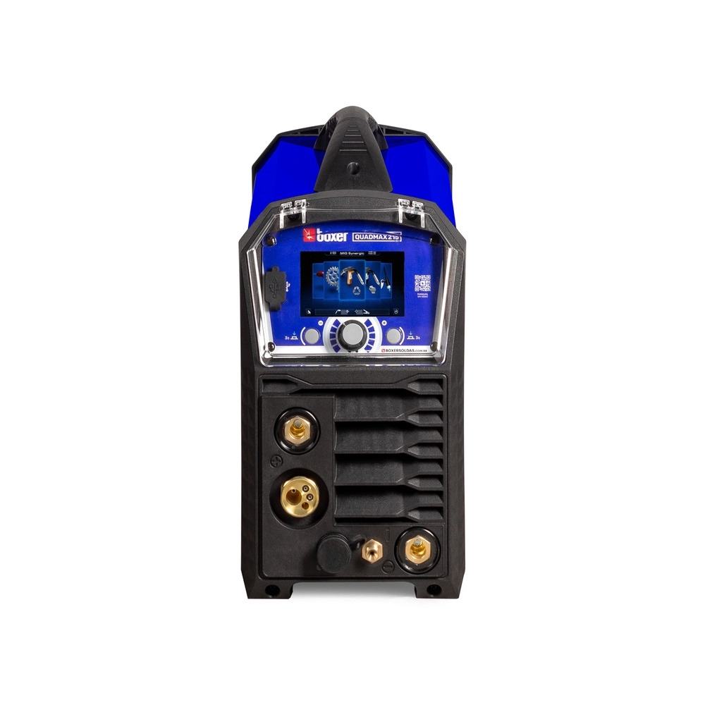 Máquina de Solda Inversora Multiprocesso QUADMAX 215 MIG/TIG/MMA 200A Bivolt Automático BOXER