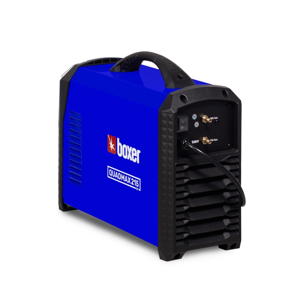 Máquina de Solda Inversora Multiprocesso QUADMAX 215 MIG/TIG/MMA 200A Bivolt Automático BOXER