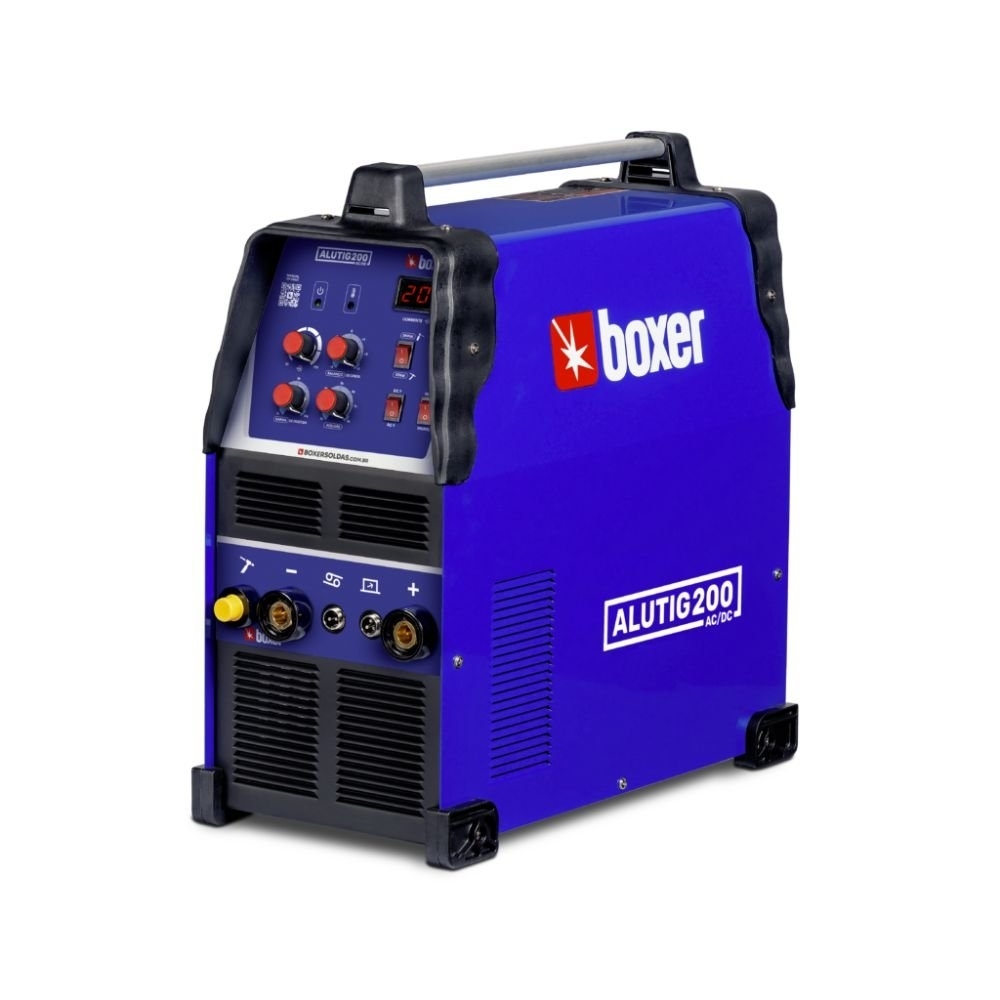 Máquina Inversora de Solda TIG AC/DC Alutig 200A Bivolt com Pedal e Tocha BOXER