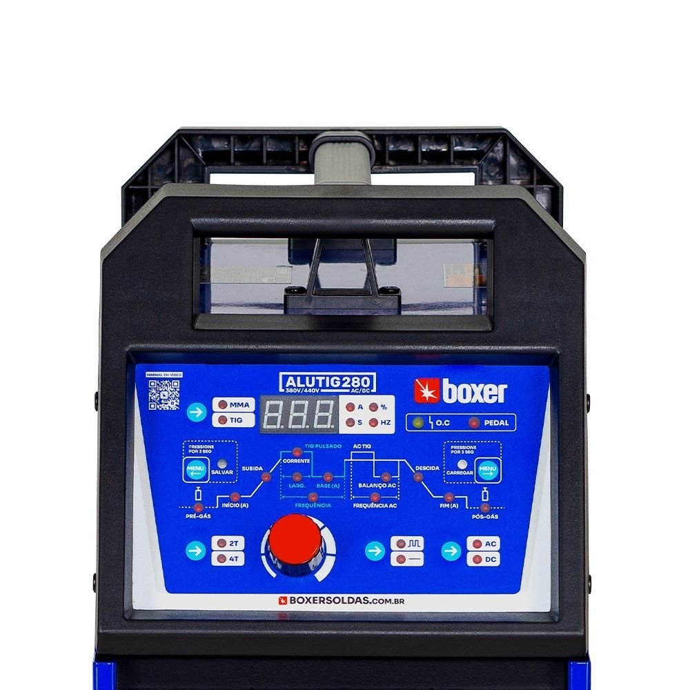 Máquina de Solda Inversora TIG/MMA ALUTIG 280 AC/DC 280A 220V BOXER