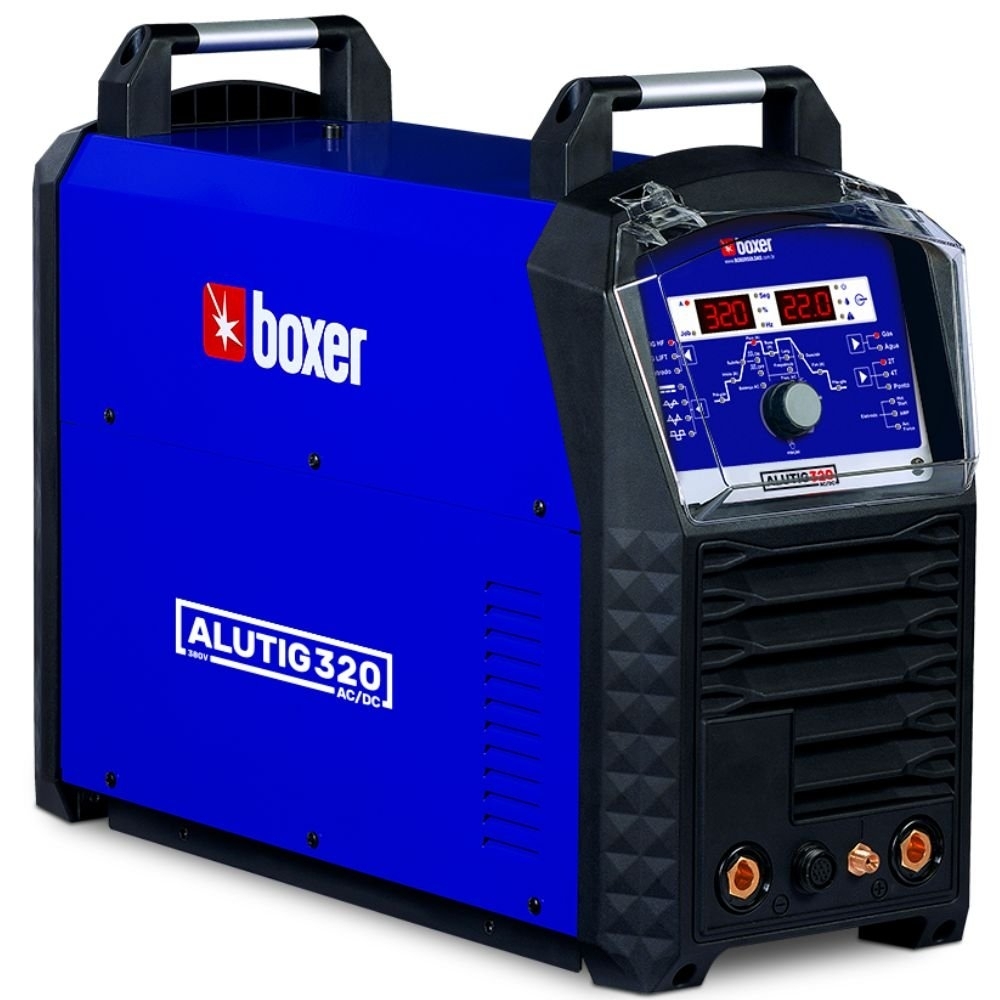 Máquina Inversora de Solda TIG Pulsado Alutig 320A 380V Trifásica com Pedal BOXER