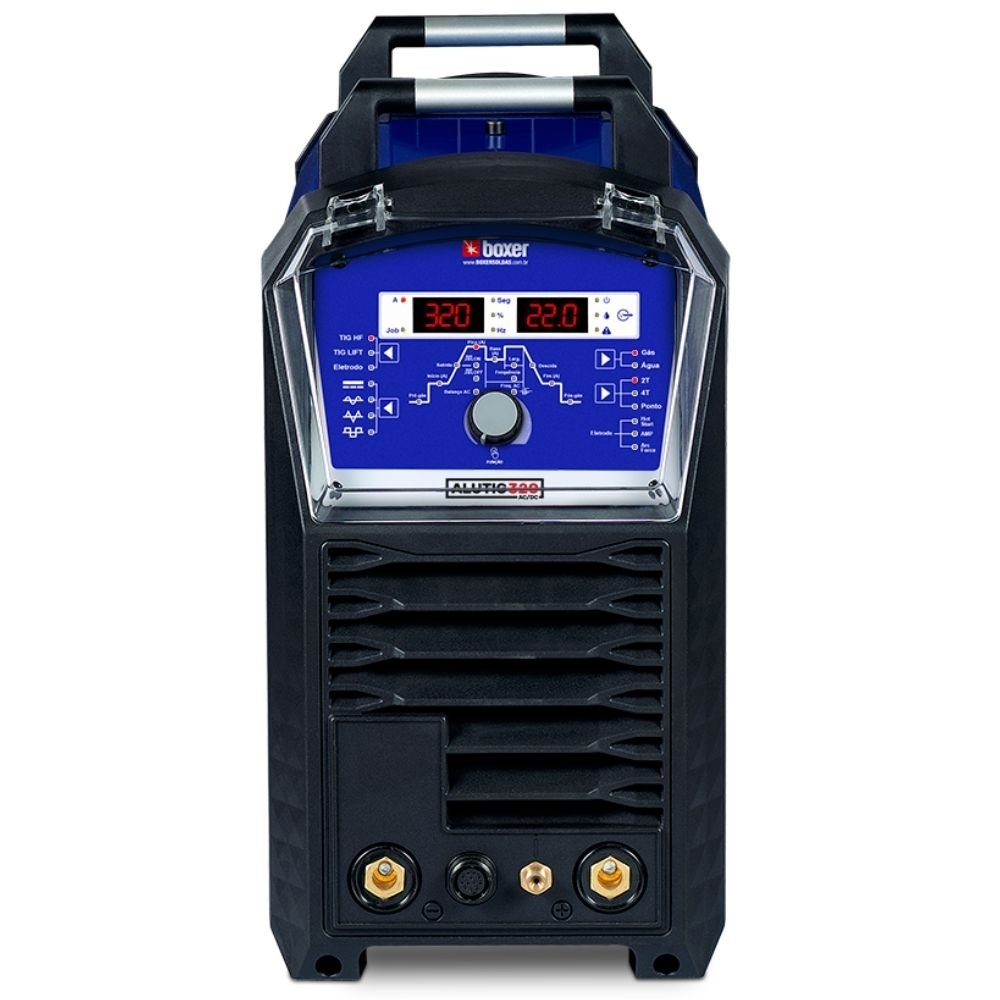 Máquina Inversora de Solda TIG Pulsado Alutig 320A 380V Trifásica com Pedal BOXER