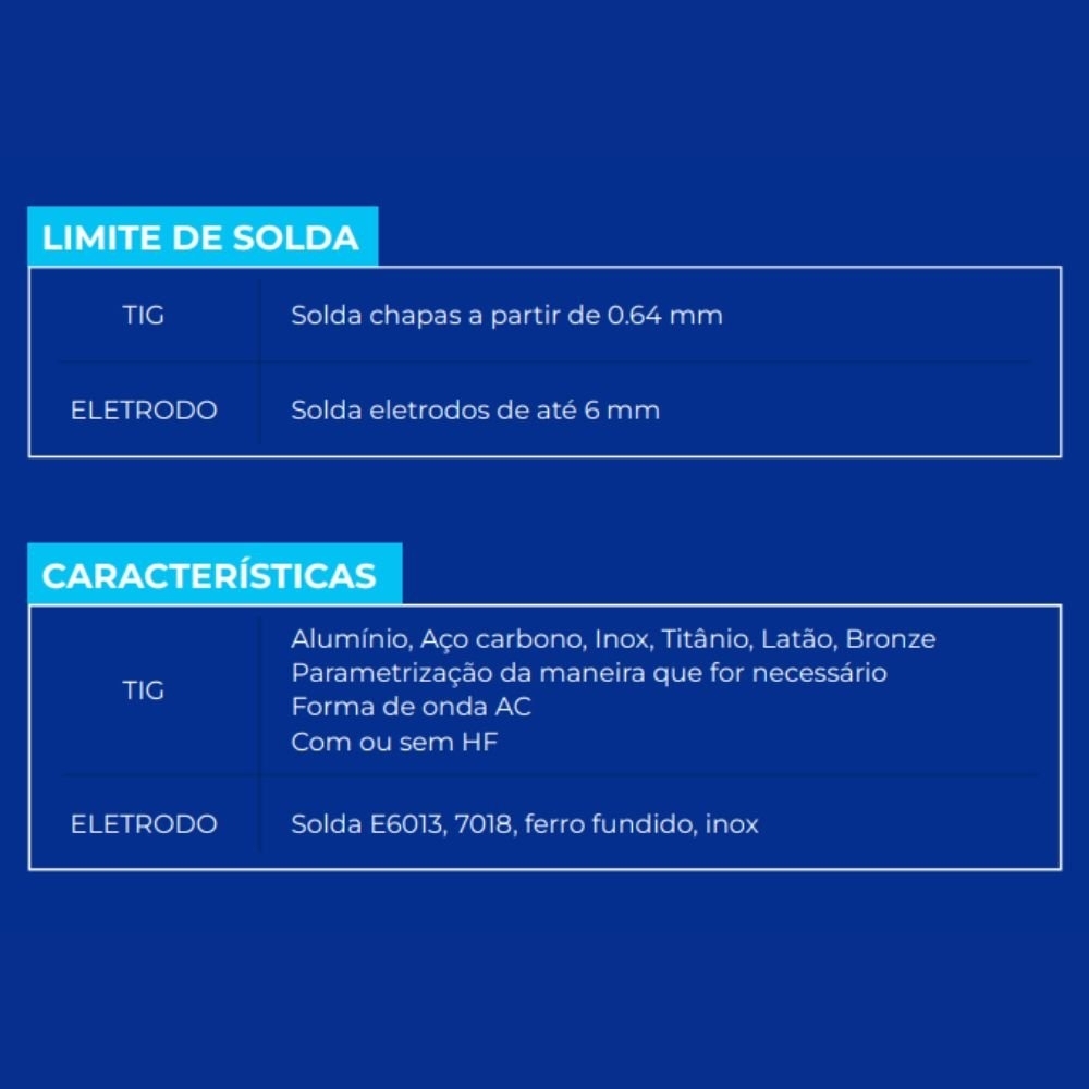 Máquina Inversora de Solda TIG Pulsado Alutig 320A 380V Trifásica com Pedal BOXER