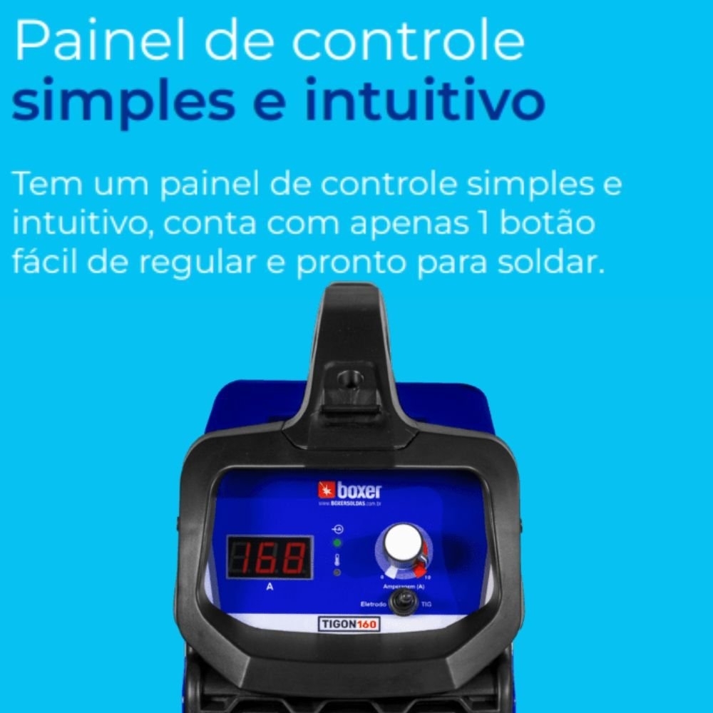 Máquina Inversora de Solda Tigon 160 TIG/MMA 160A 220V com Tocha TIG BOXER