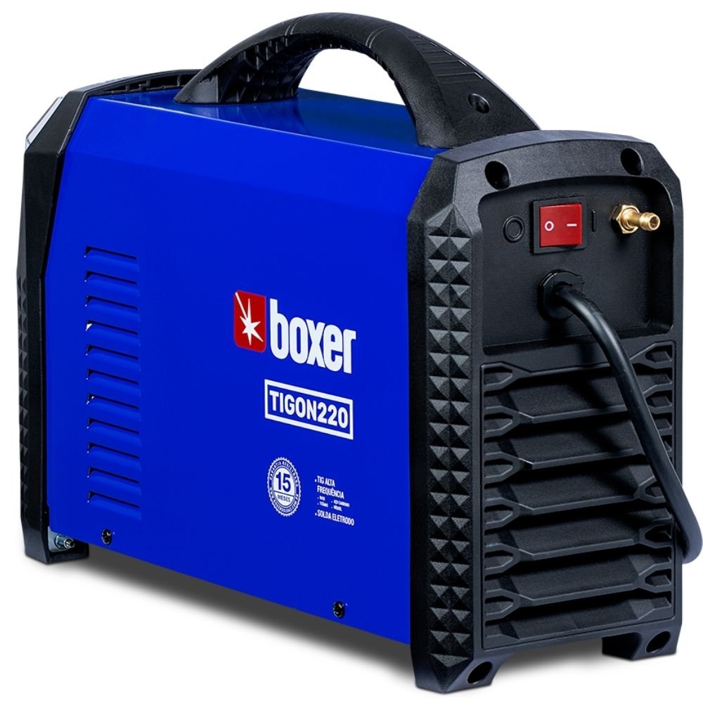 Máquina Inversora de Solda Tigon 220 TIG/MMA 220A 220V com Tocha TIG e Display BOXER