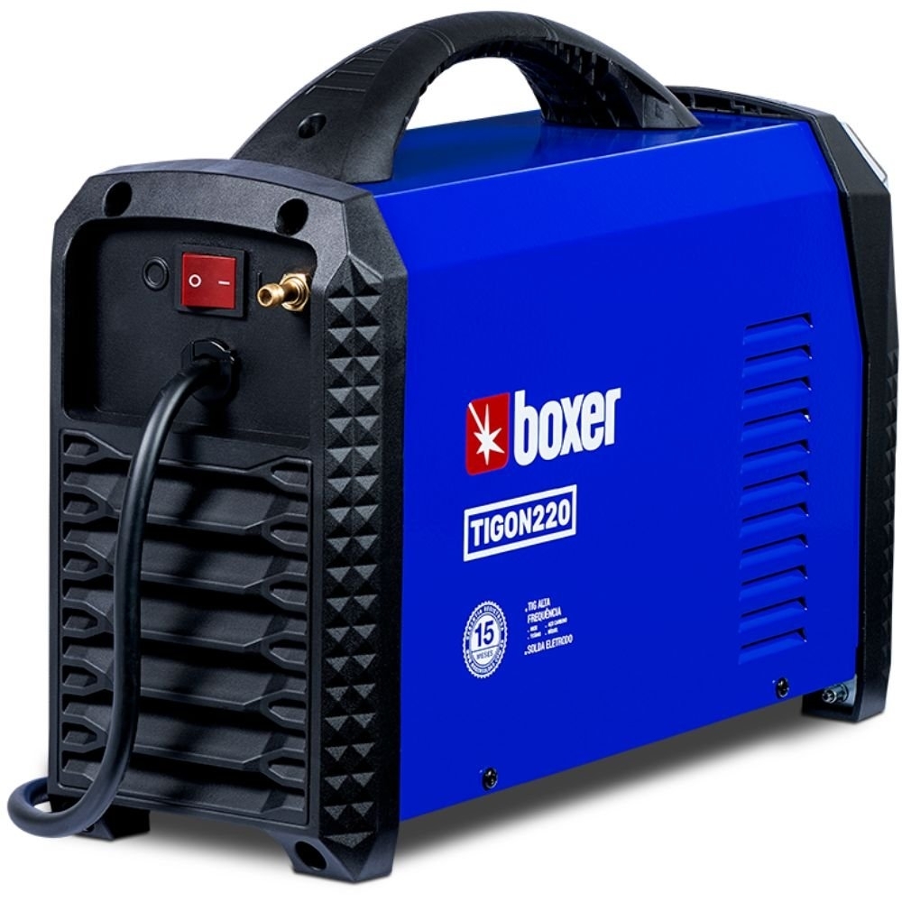 Máquina Inversora de Solda Tigon 220 TIG/MMA 220A 220V com Tocha TIG e Display BOXER