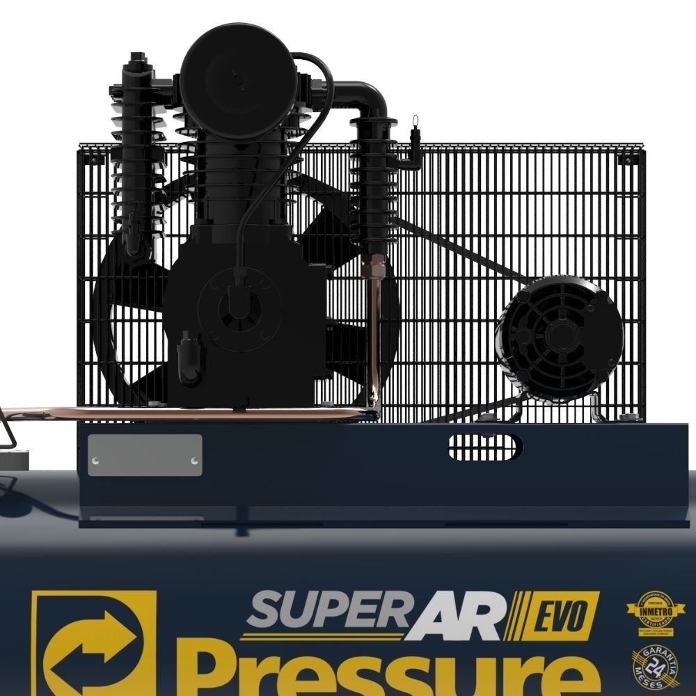 Compressor de Ar Super Ar Evo 5HP 25 PCM 250 Litros 220/380V Trifásico PRESSURE