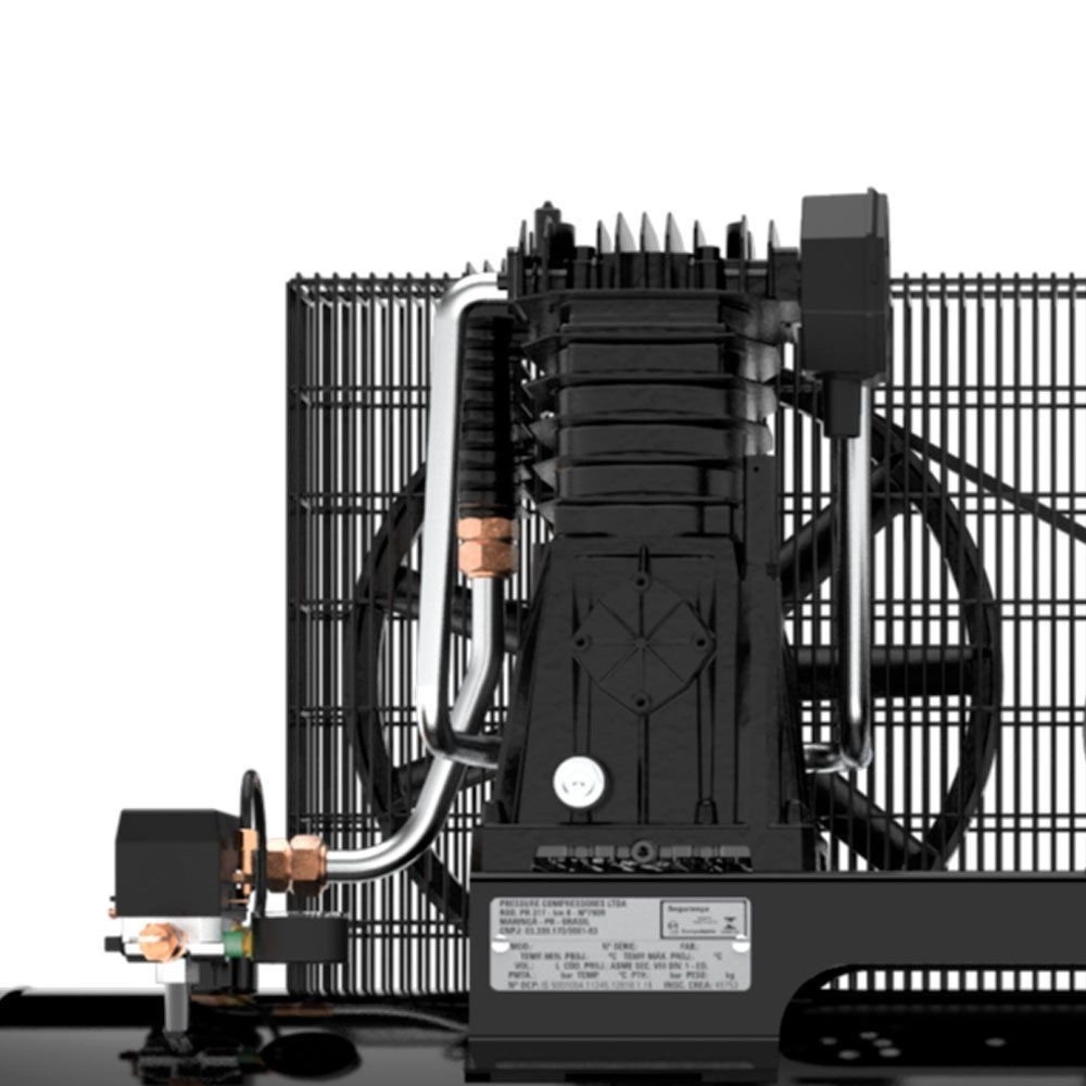 Compressor de Ar Storm 600 5HP 20 PCM 200 Litros 140 PSI 220/380V Trifásico PRESSURE