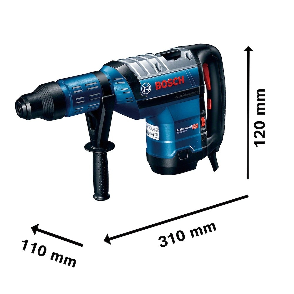 Martelete Perfurador Rompedor GBH 8-45 D 1500W 12,5J 220V com Maleta BOSCH