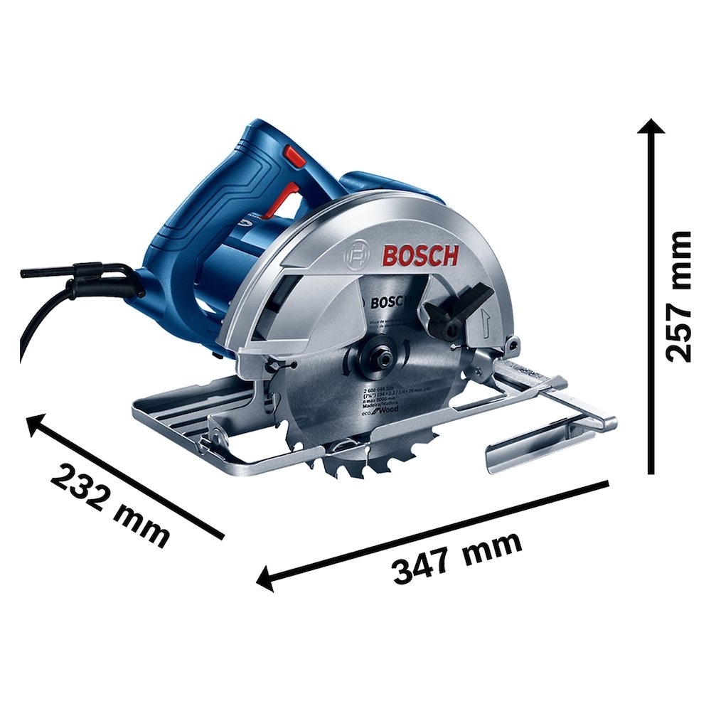 Serra Circular GKS 150 184mm 1500W 220V com Disco e Guia Paralelo BOSCH