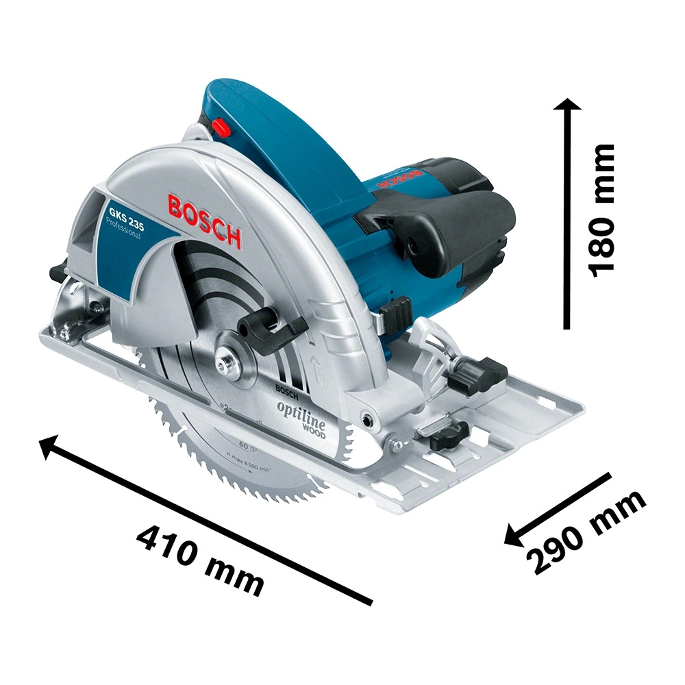 Serra Circular GKS 235 9.1/4 Pol. 1700W 220V com Disco e Guia Paralelo BOSCH