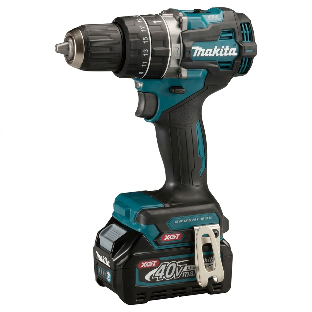 Parafusadeira Furadeira HP002GA201 1/2 Pol. 40V Brushless com 2 Baterias 2,0Ah Carregador e Maleta MAKITA