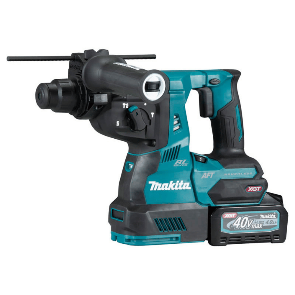 Martelete Perfurador Rompedor HR001GM201 SDS Plus 3,2J 40V Brushless com 2 Baterias e Maleta MAKITA