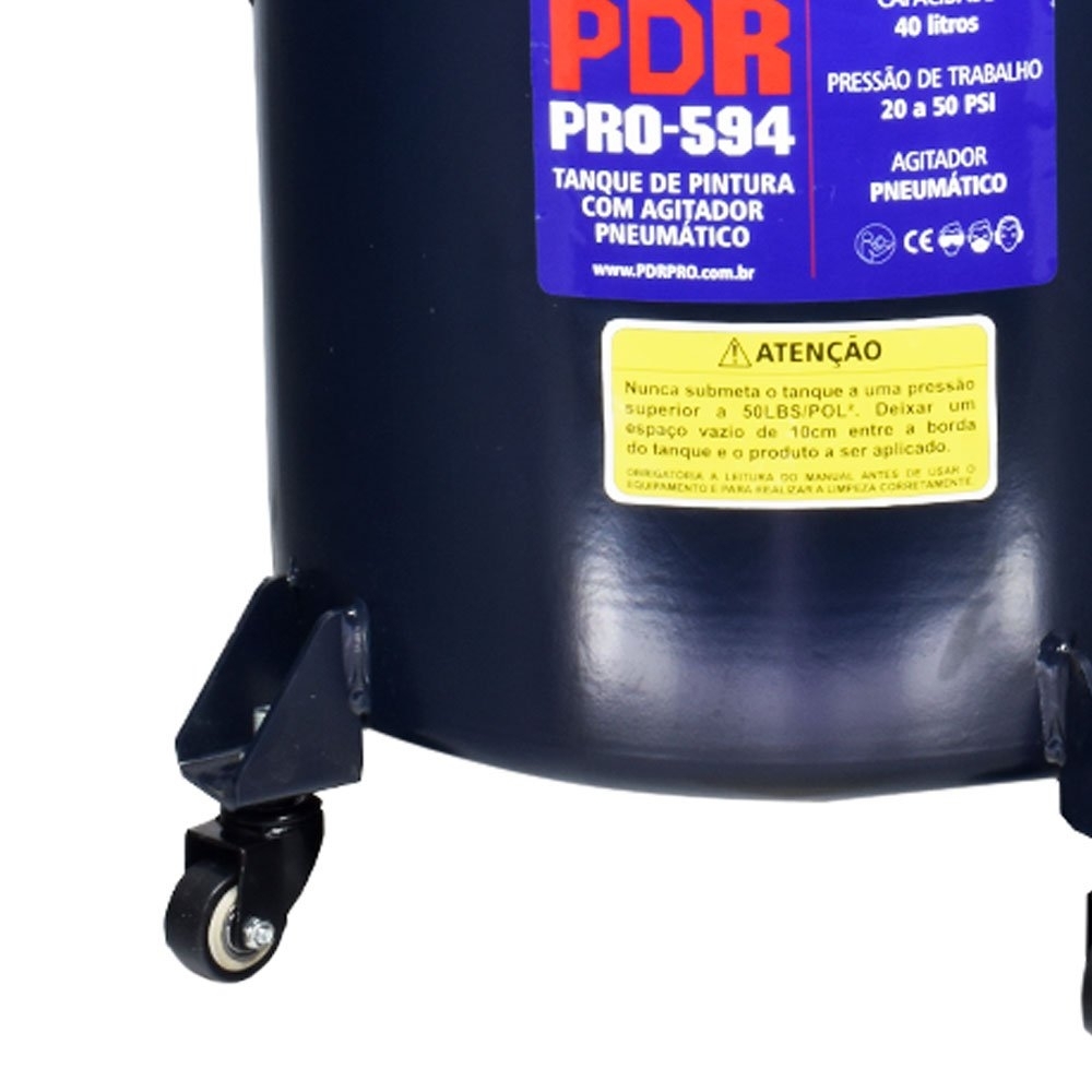 Tanque de Pintura PRO-594 40 Litros com Agitador Pneumático PDR