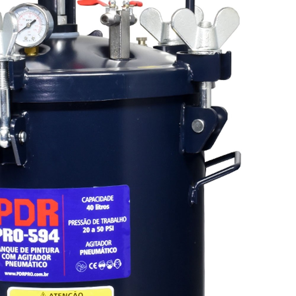 Tanque de Pintura PRO-594 40 Litros com Agitador Pneumático PDR
