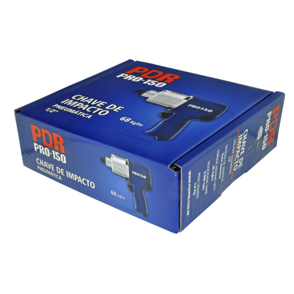 Chave de Impacto Pneumática PRO-150 1/2 Pol. 68kgfm com Bigorna de 1 Pol. PDR