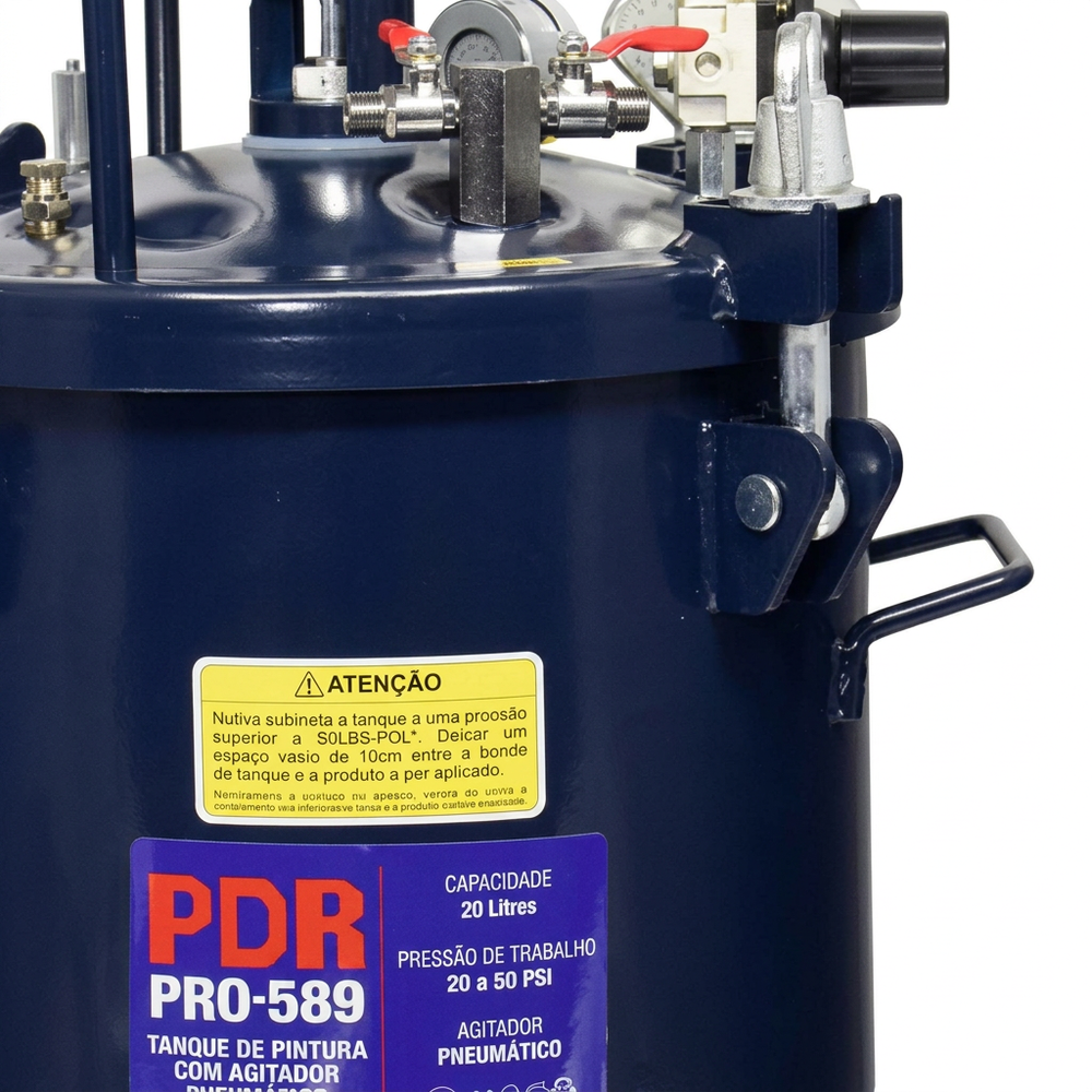 Tanque de Pintura PRO-584 20 Litros com Agitador Manual PDR