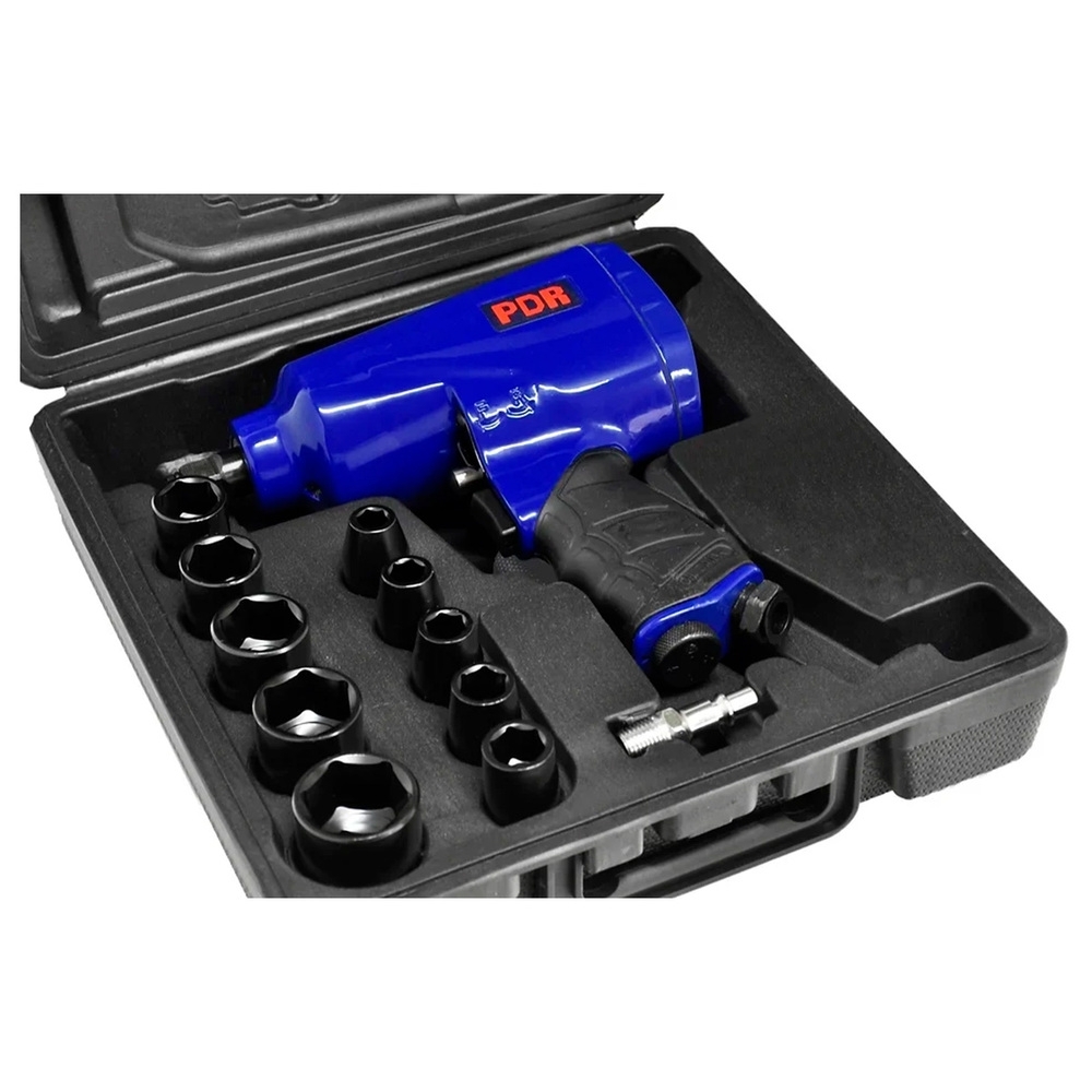 Chave de Impacto Pneumática PRO-134K 1/2 Pol. 36 Kgfm 90 PSI com Maleta e Acessórios PDR