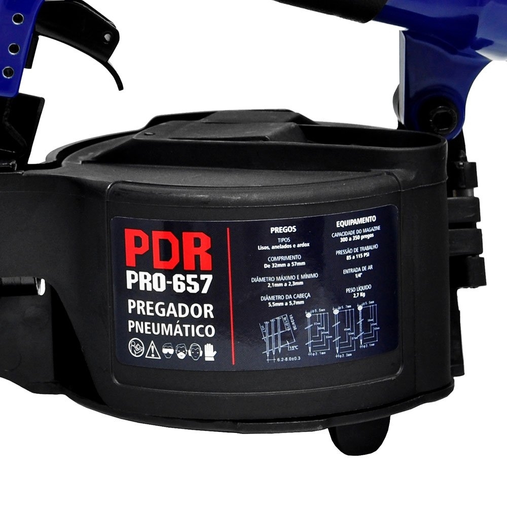 Pregador de Paletes PRO-657 32 a 57mm até 400 Pregos PDR