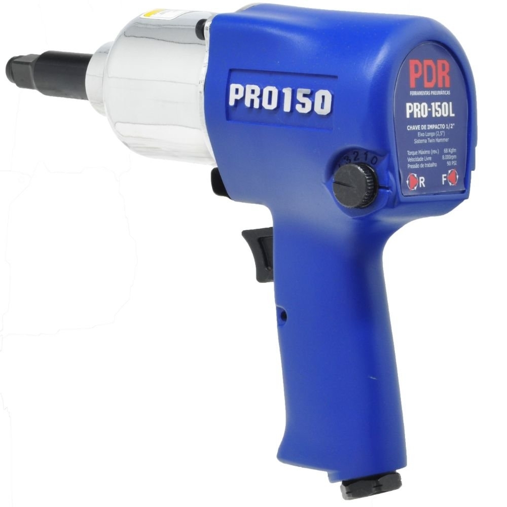 Chave de Impacto Pneumática PRO-150L 1/2 Pol. 68kgfm Eixo Longo 2,5 Pol. PDR