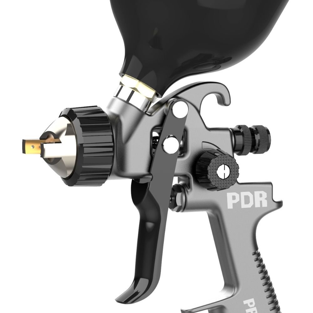 Pistola de Pintura HVLP PRO-550TFP Gravidade Bico 1,4mm Copo Preto 600ml PDR