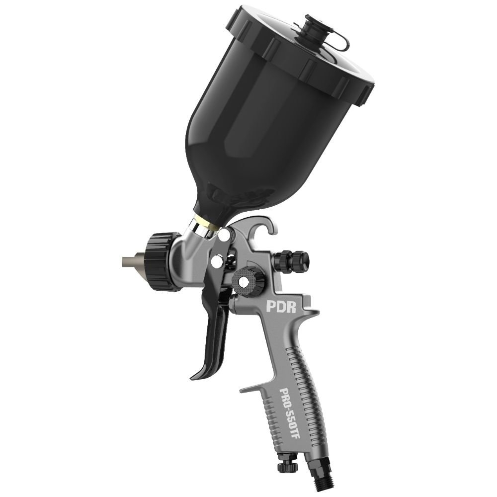 Pistola de Pintura HVLP PRO-550TFP Gravidade Bico 1,4mm Copo Preto 600ml PDR