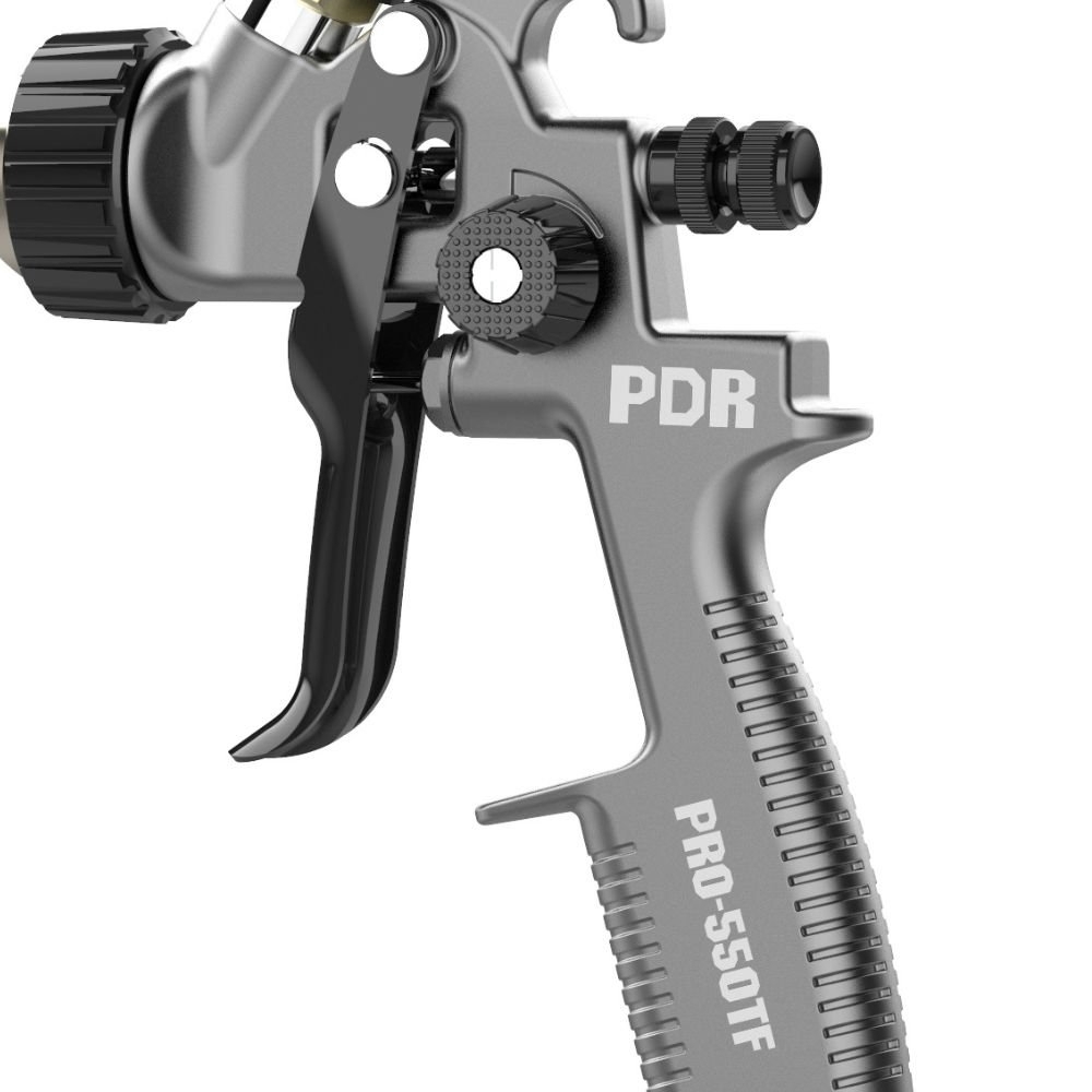 Pistola de Pintura HVLP PRO-550TFP Gravidade Bico 1,4mm Copo Preto 600ml PDR