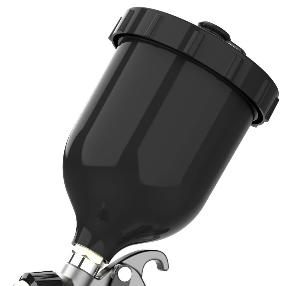 Pistola de Pintura HVLP PRO-550TFP Gravidade Bico 1,4mm Copo Preto 600ml PDR