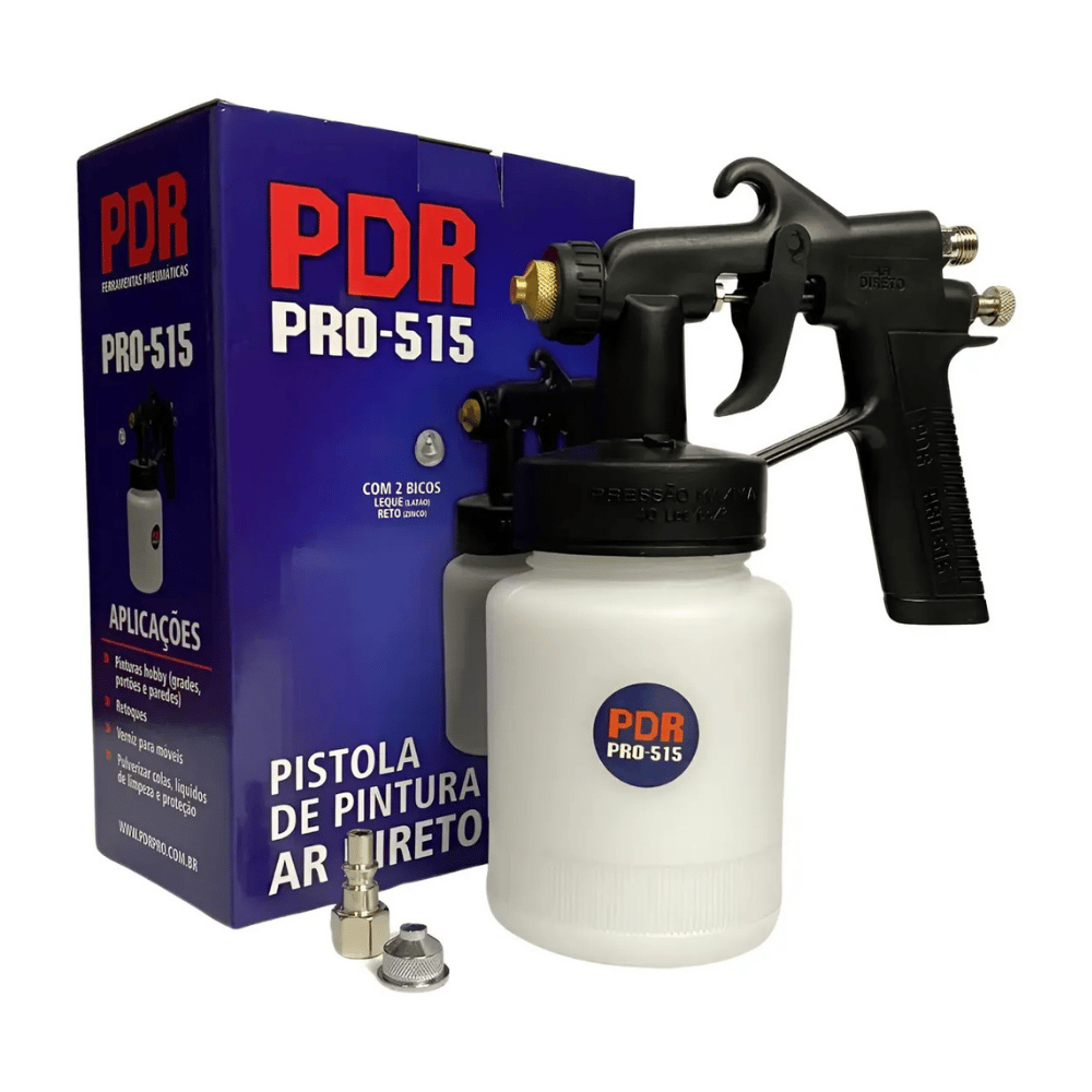 Pistola para Pintura Ar Direto PRO-515 1,2mm Copo 600ml PDR