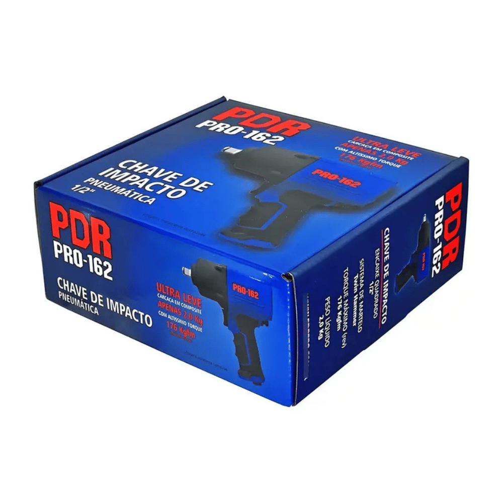 Chave de Impacto Pneumática PRO-162 1/2 Pol. 176 Kgfm 90 PSI PDR